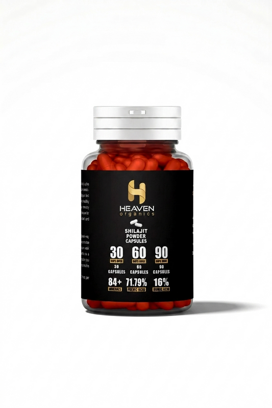 Pure Shilajit Capsules – Himalayan Fulvic Acid | The Heaven Organics